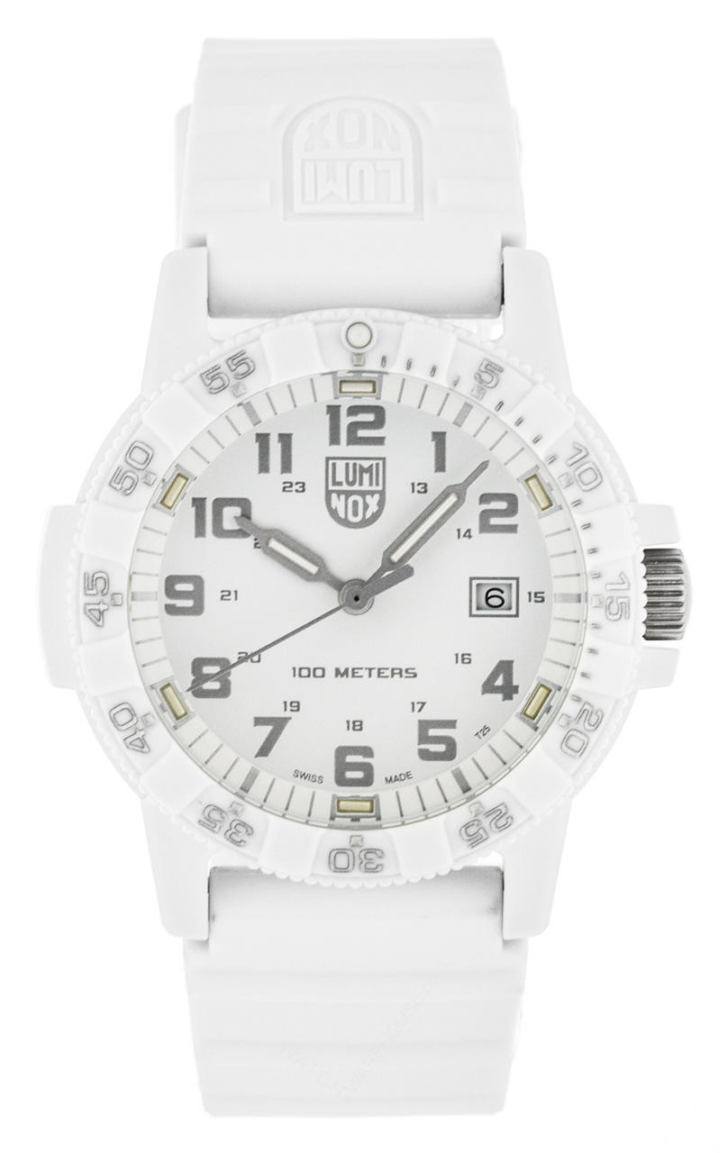 LUMINOX 0320シリーズ 0327 ホワイト クォーツ腕時計 LUMINOX Leatherback SEA Turtle Giant 44MM SS Men's Watch XS.0327