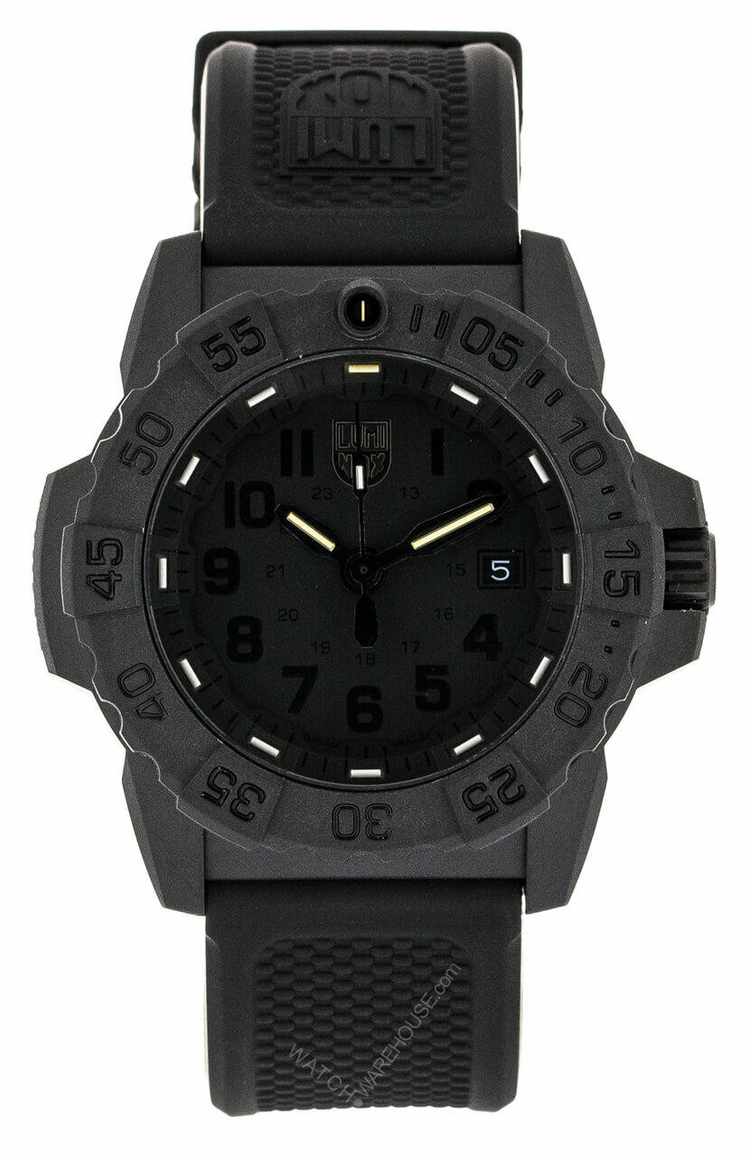 LUMINOX Navy Seal 3500 Series Quartz 45MM Black Rubber Men's Watch XS.3501.BO