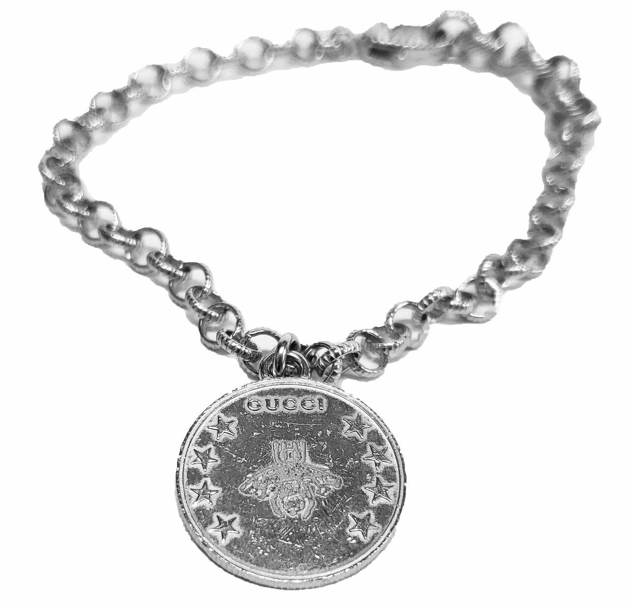 Gucci Trademark Silver Charm Bracelet 18cm Gucci