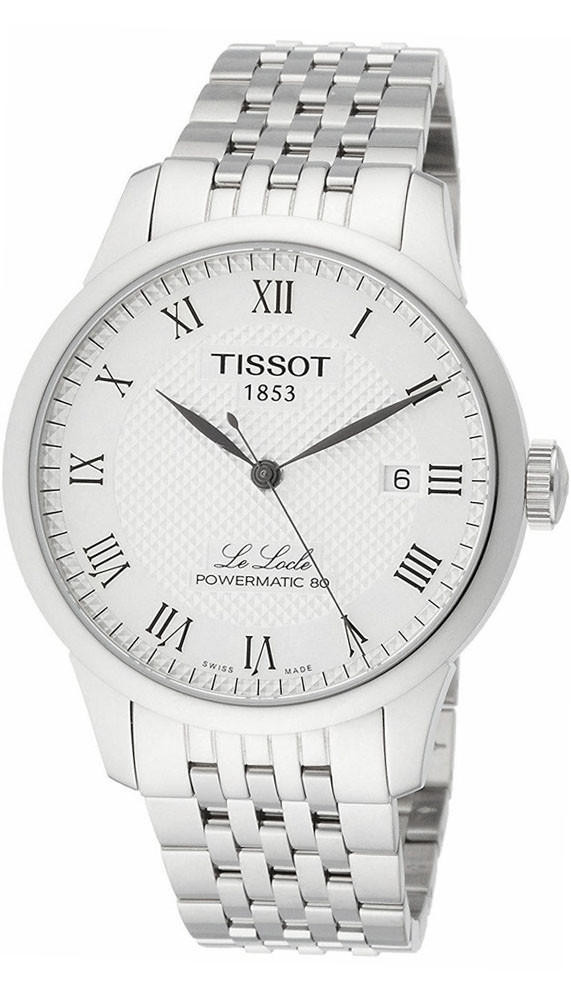TISSOT Le Locle Powermatic 80 SS 39MM Silver Dial Men's Watch T006.407.11.033.00 / T0064071103300