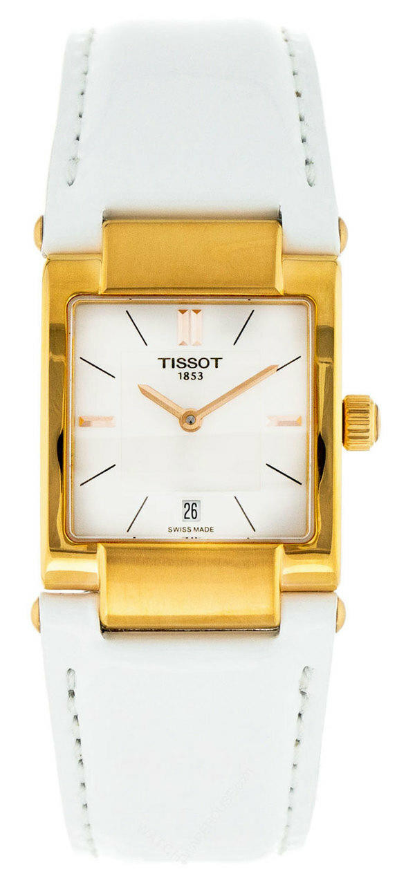 Tissot 1853 T02 Women\'s Date Just Wristwatch Quartz T090310A Sapphire Crystal Tissot T090310A T-Lady Square Leather Band Quartz Watch  main image 3