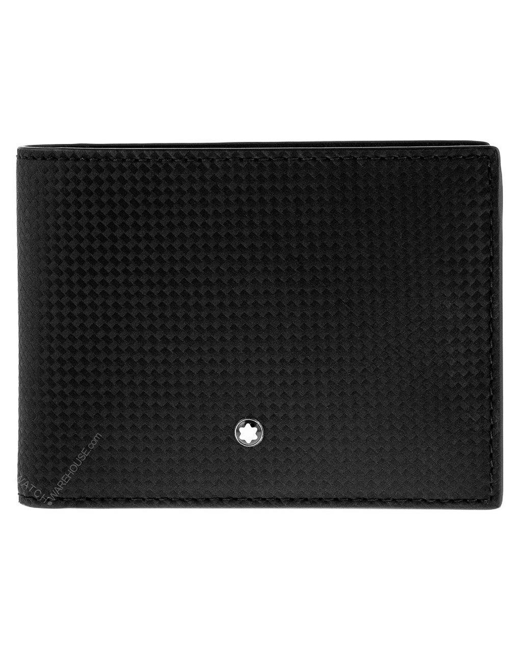 MONTBLANC Extreme 6cc Black Woven Carbon Design Leather Wallet