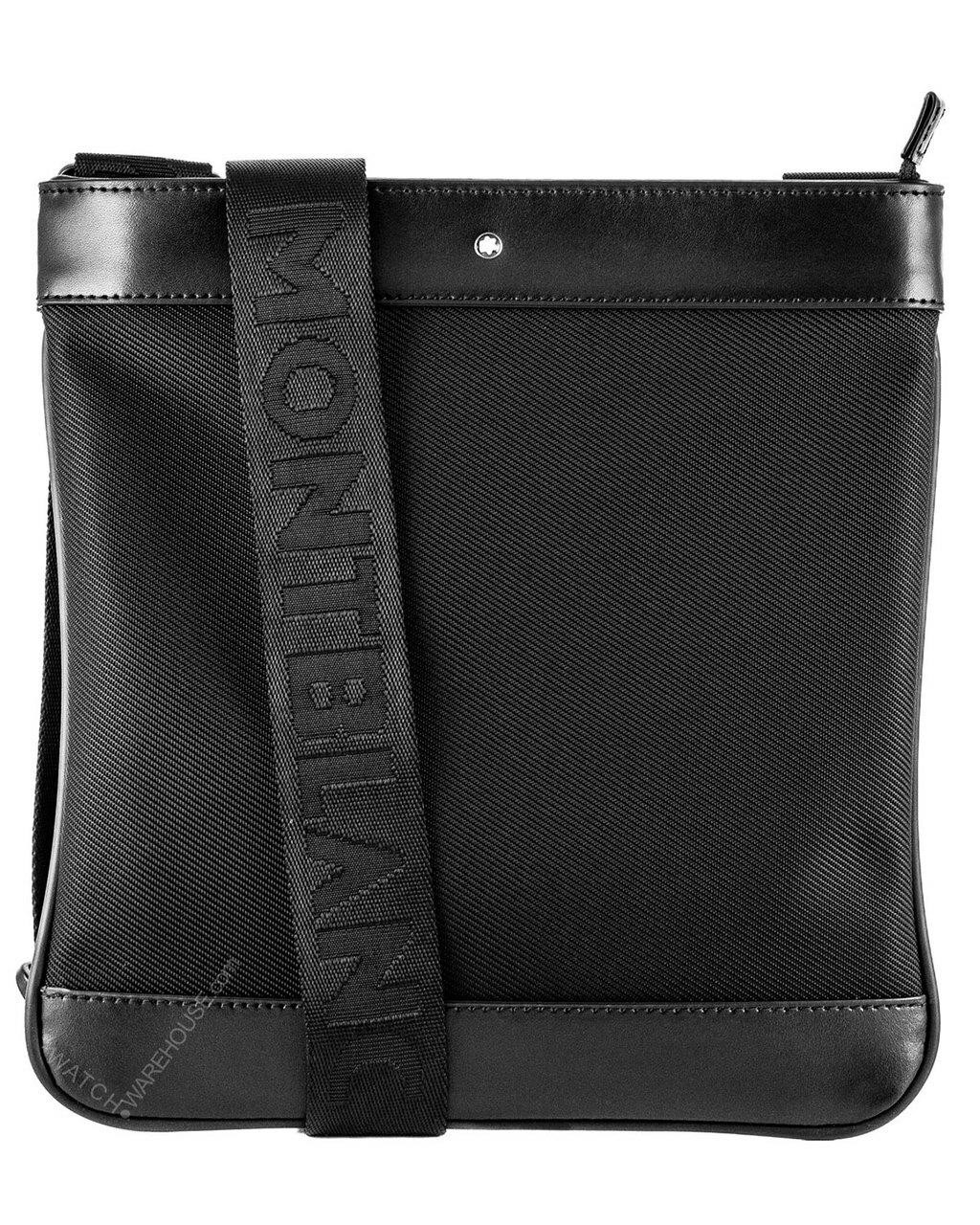 114640 Montblanc Nightflight Medium Black Nylon, Soft Leather Envelope