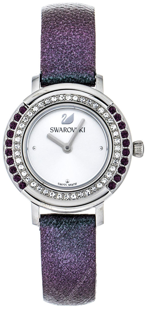 SWAROVSKI Playful 28MM Mini SS White MOP Purple Leather  display picture 1
