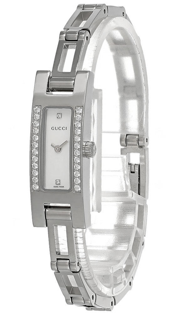 GUCCI Petite SS White MOP Diamond Bezel Women display picture 1