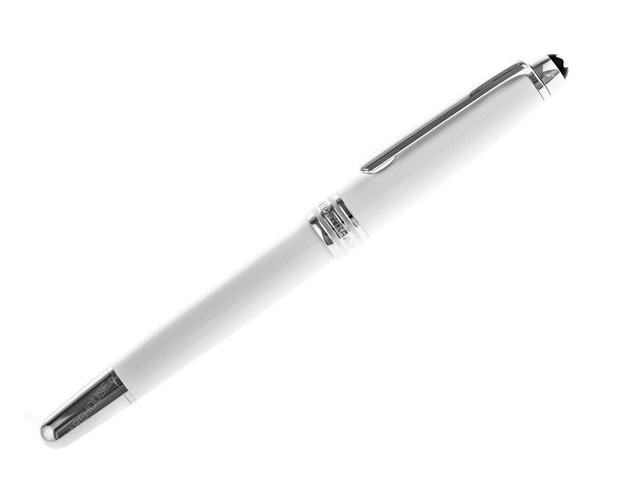 Montblanc Meisterstück Ballpoint Pen - Solitaire White - Platinum