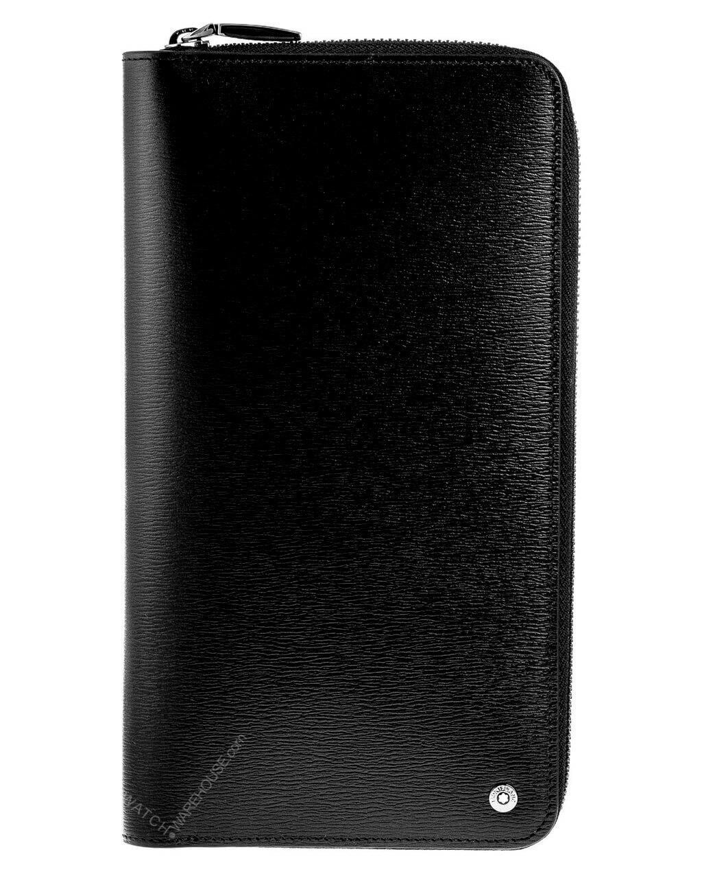 MONTBLANC Westside Black Italian Leather Zip Closure Wallet