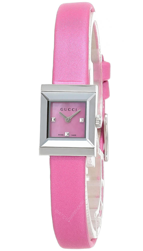 GUCCI G-Frame SS Square Dial Fuchsia MOP Dial Women's Watch YA128533