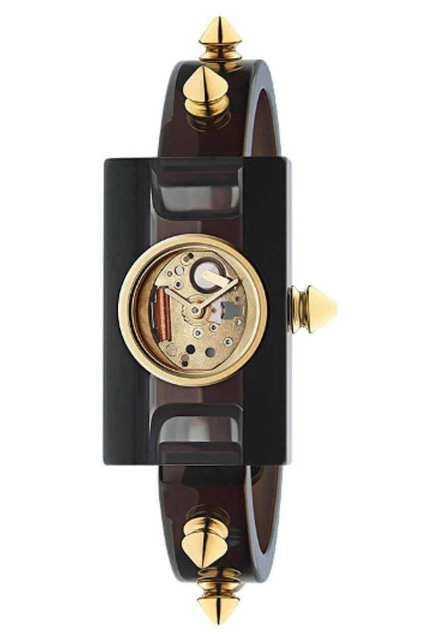 GUCCI Vintage Web Sm Skeleton Dial Plexiglass Women's Watch