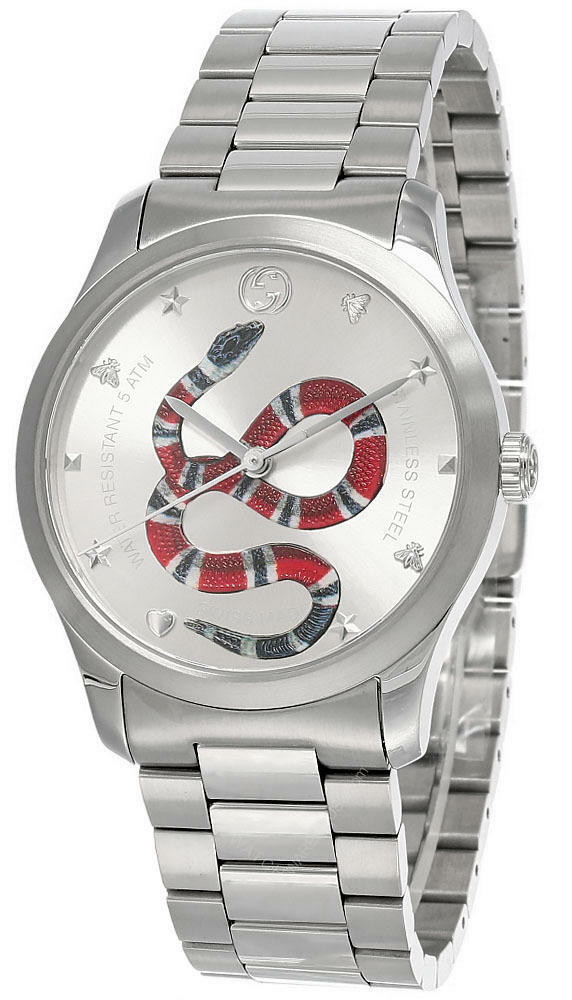 GUCCI G-Timeless 38MM Stainless Steel Serpent Dial Unisex Watch YA1264076