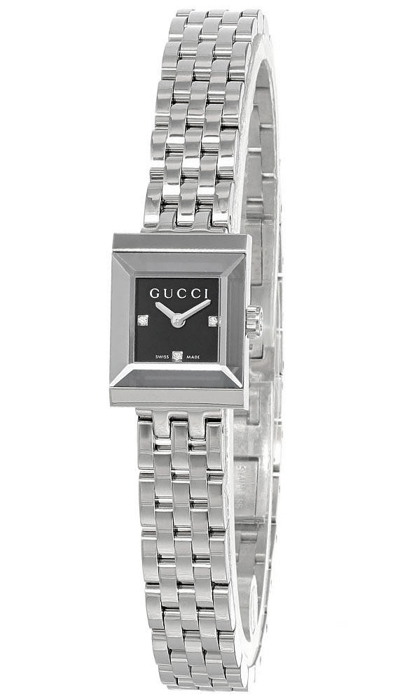 GUCCI G-Frame 13.5MM BLK Diamond Dial Bracelet Women display picture 1