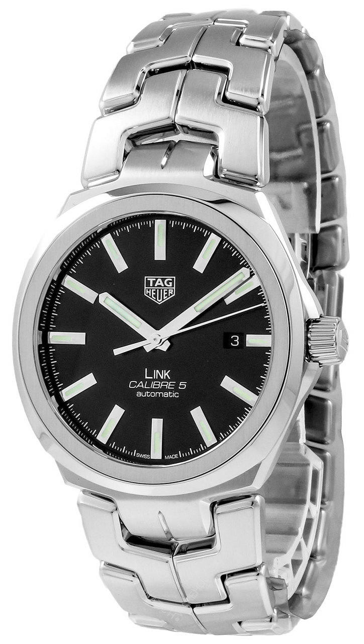 TAG HEUER Caliber-5 41MM AUTO Black Dial Men's Watch WBC2110