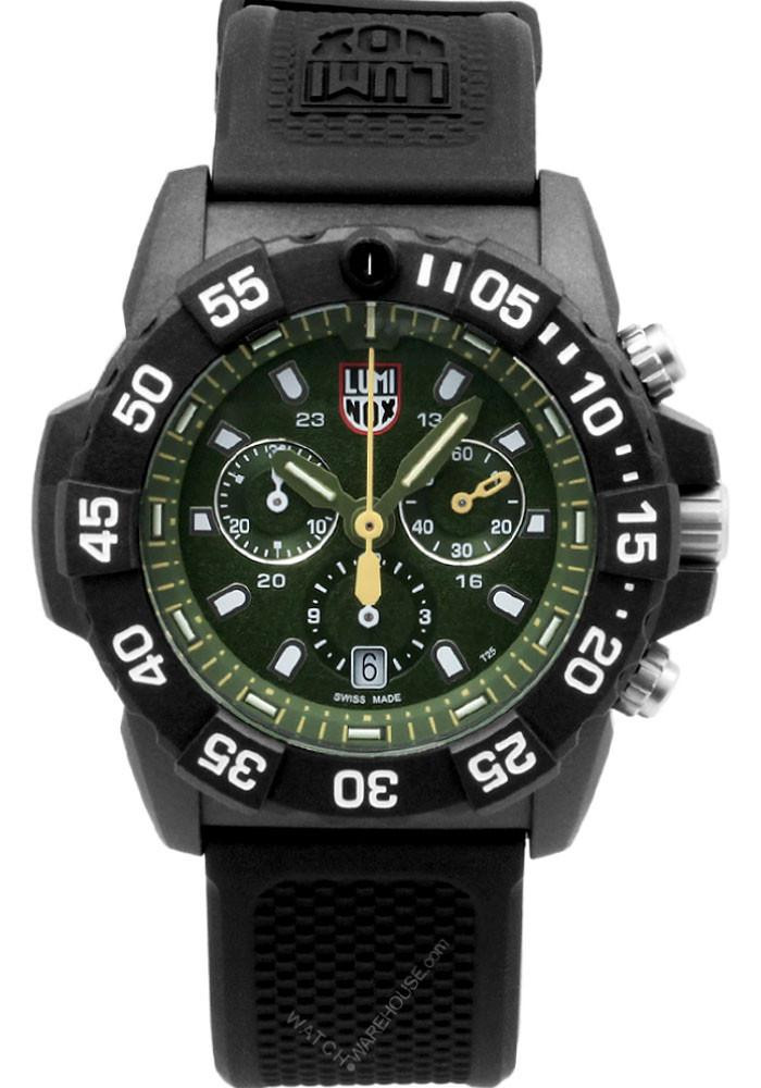 LUMINOX Navy Seal 45MM Chronograph Green Dial Men's Watch XS.3597