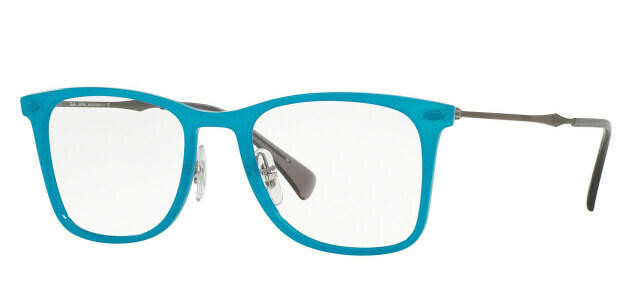 RAY-BAN Blue Crystal Square Plastic 49MM Unisex Eyeglasses RX7086 5640