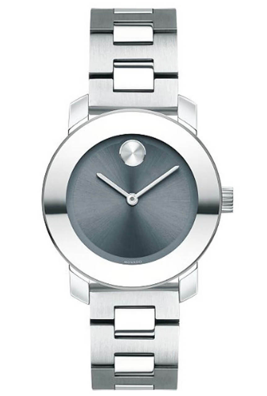 MOVADO Bold 30MM QTZ Blue-Steel Sunray Dial Women display picture 3