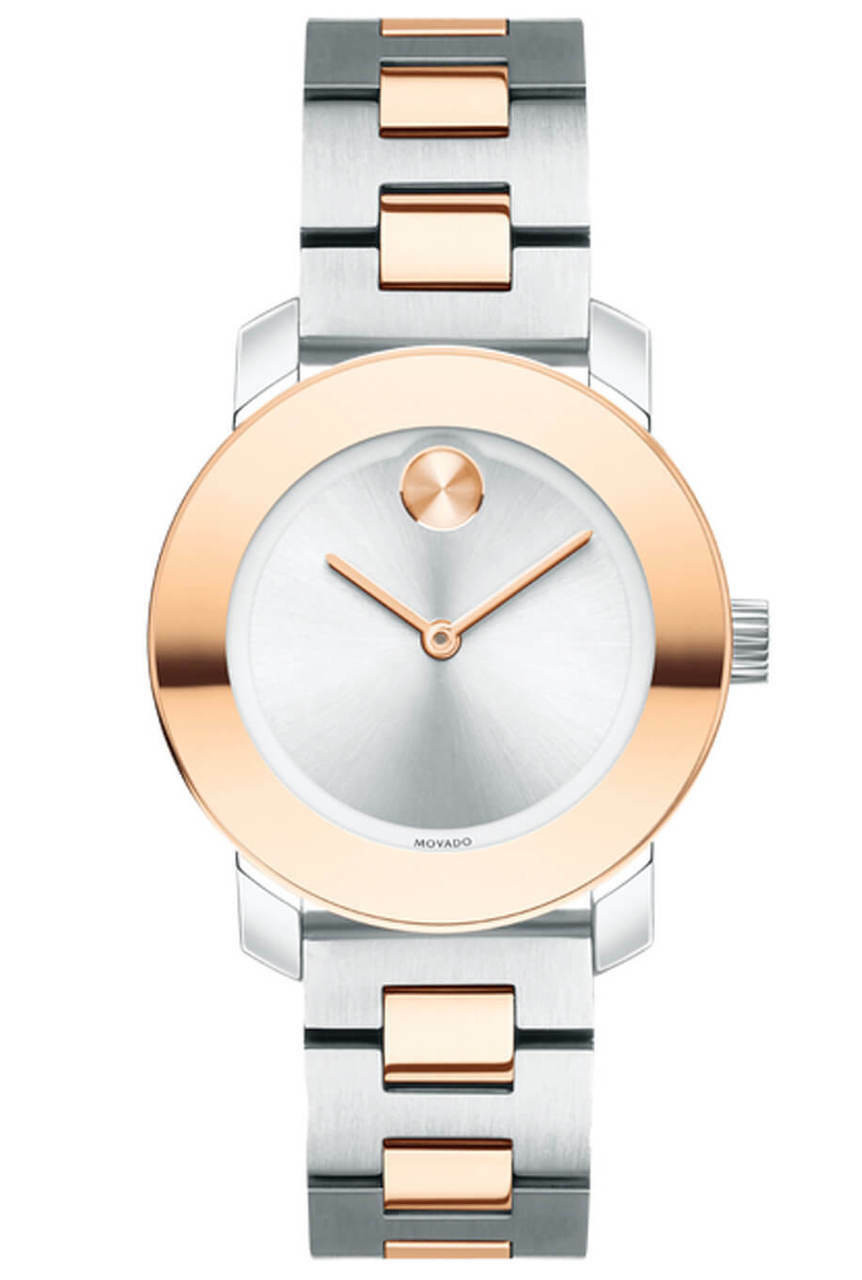 MOVADO Bold 30MM Quartz Silver Dial Two-Tone Women display picture 3