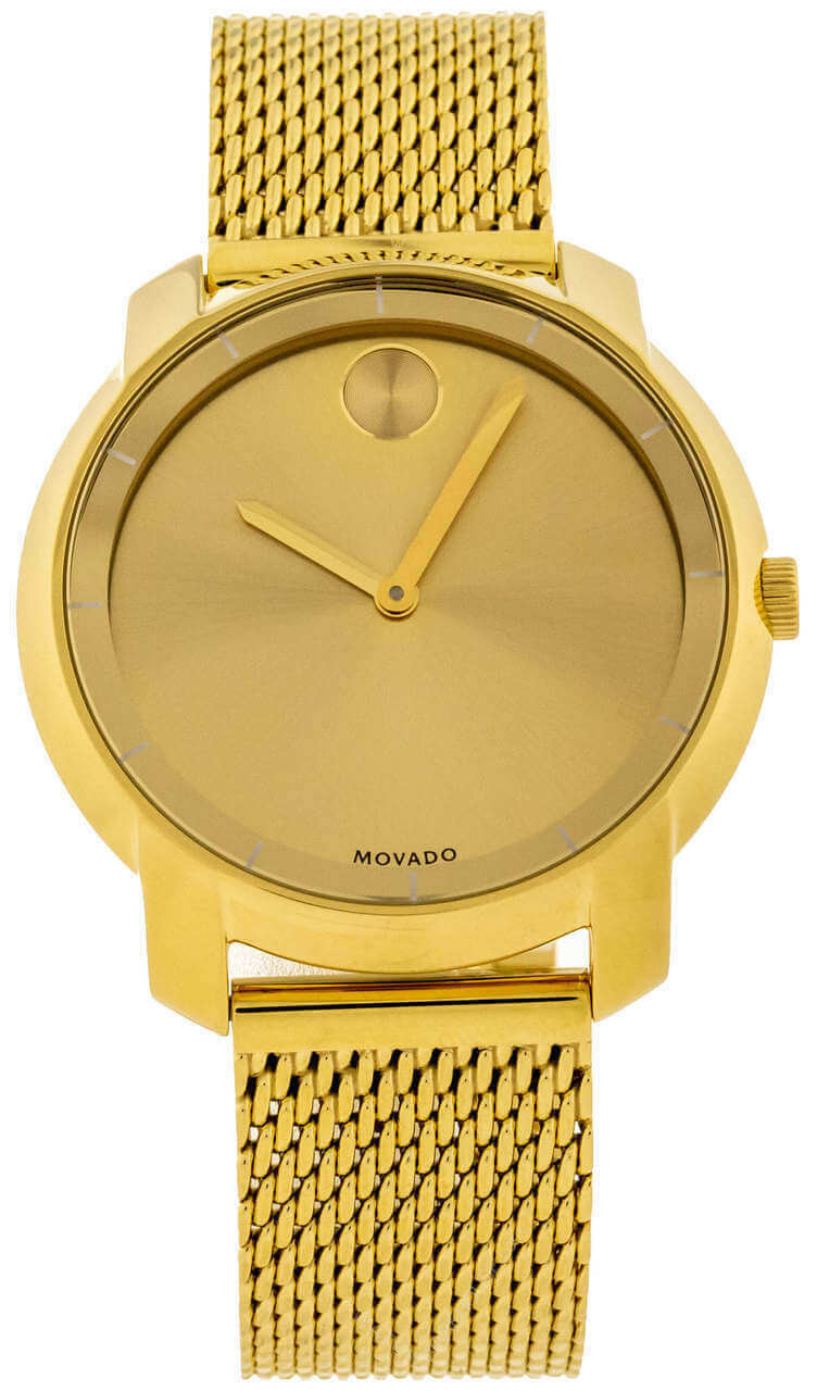 Gold-Plated Mesh Watch, Gold