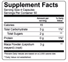 Organic Premium Gelatinized Tri-Color Maca Capsules - Nutrition Facts at themacateam.com