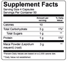 Premium Raw Black Maca Capsules Nutrition Facts at themacateam.com