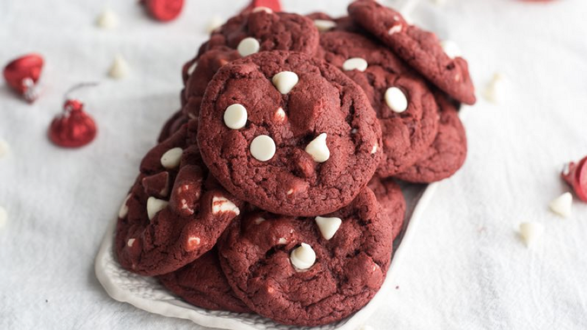 Valentine’s Day Red Velvet Maca Cookies