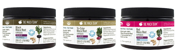 Premium  Gelatinized  Maca Capsule Sampler Package Premium  Gelatinized  Maca Capsule Sampler Package