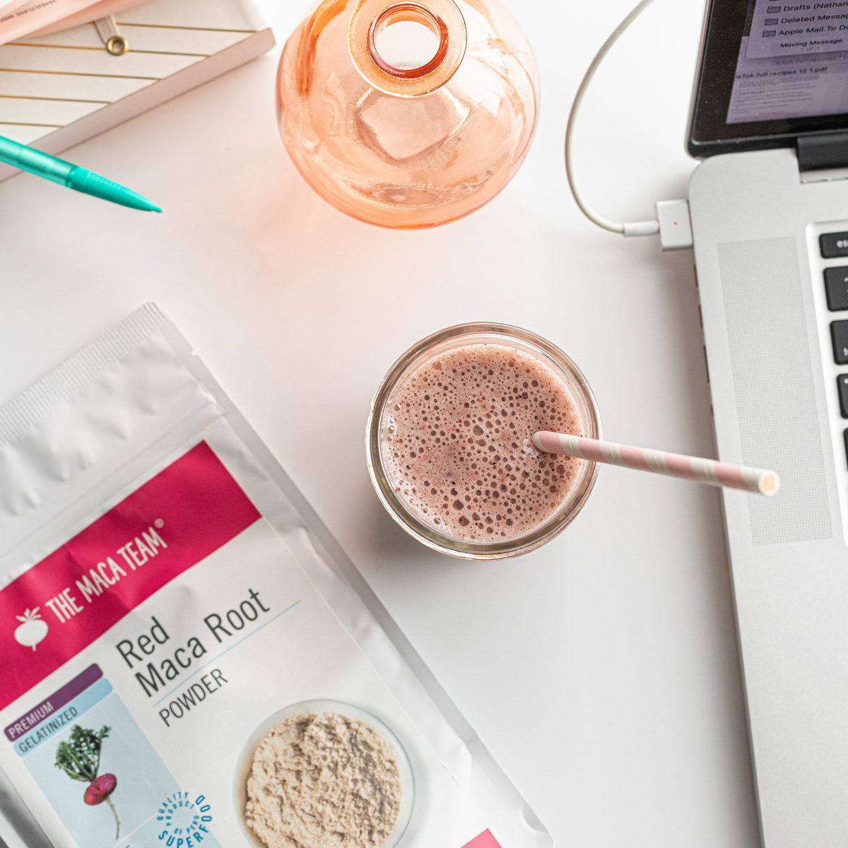 Best maca for sensitive digestion with gelatinized red maca powder and smoothie