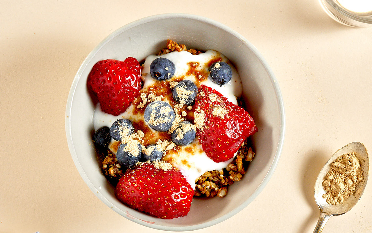 Easy way to take maca in yogurt