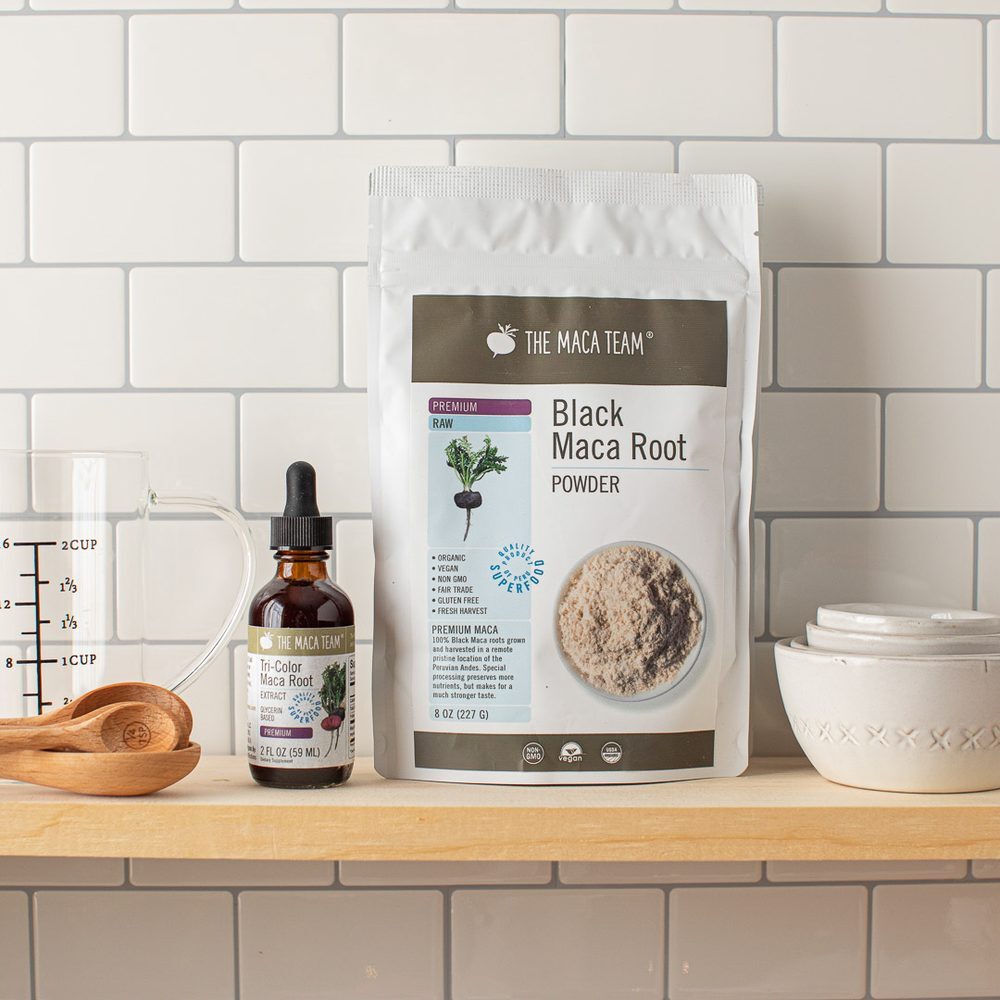 Maca powder and liquid extract for active lifestyles
