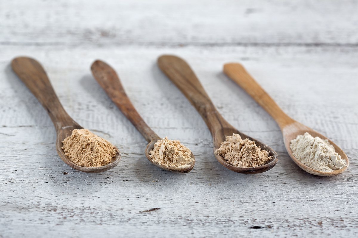 Organic maca powder varieties including raw gelatinized and tri-color maca