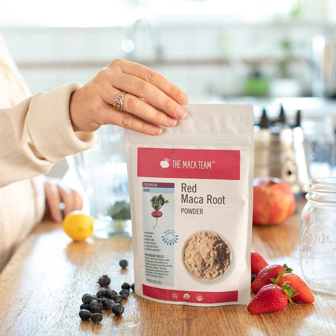 premium raw red maca powder - themacateam.com