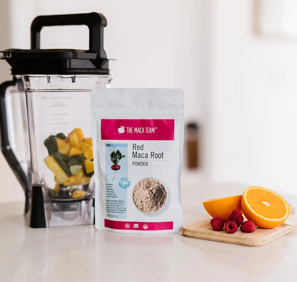 Take maca without fruit or fruit juice if digestive sensitivity is a concern