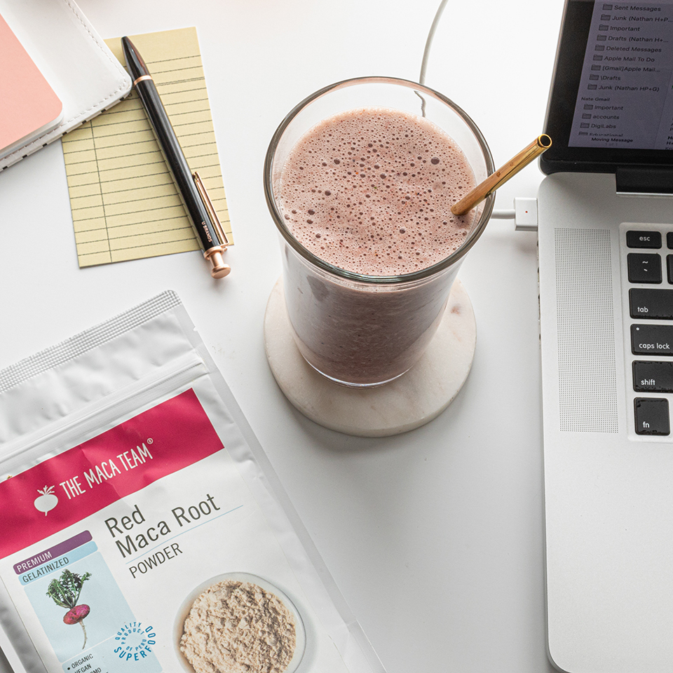 Maca served with everyday foods and drinks