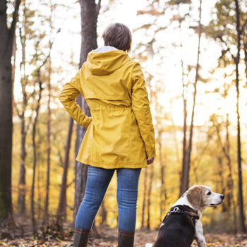 hiking with dog