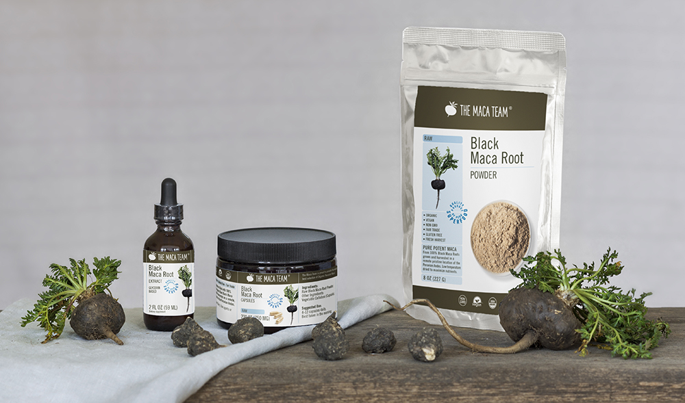 Raw Black Maca Roots and Products