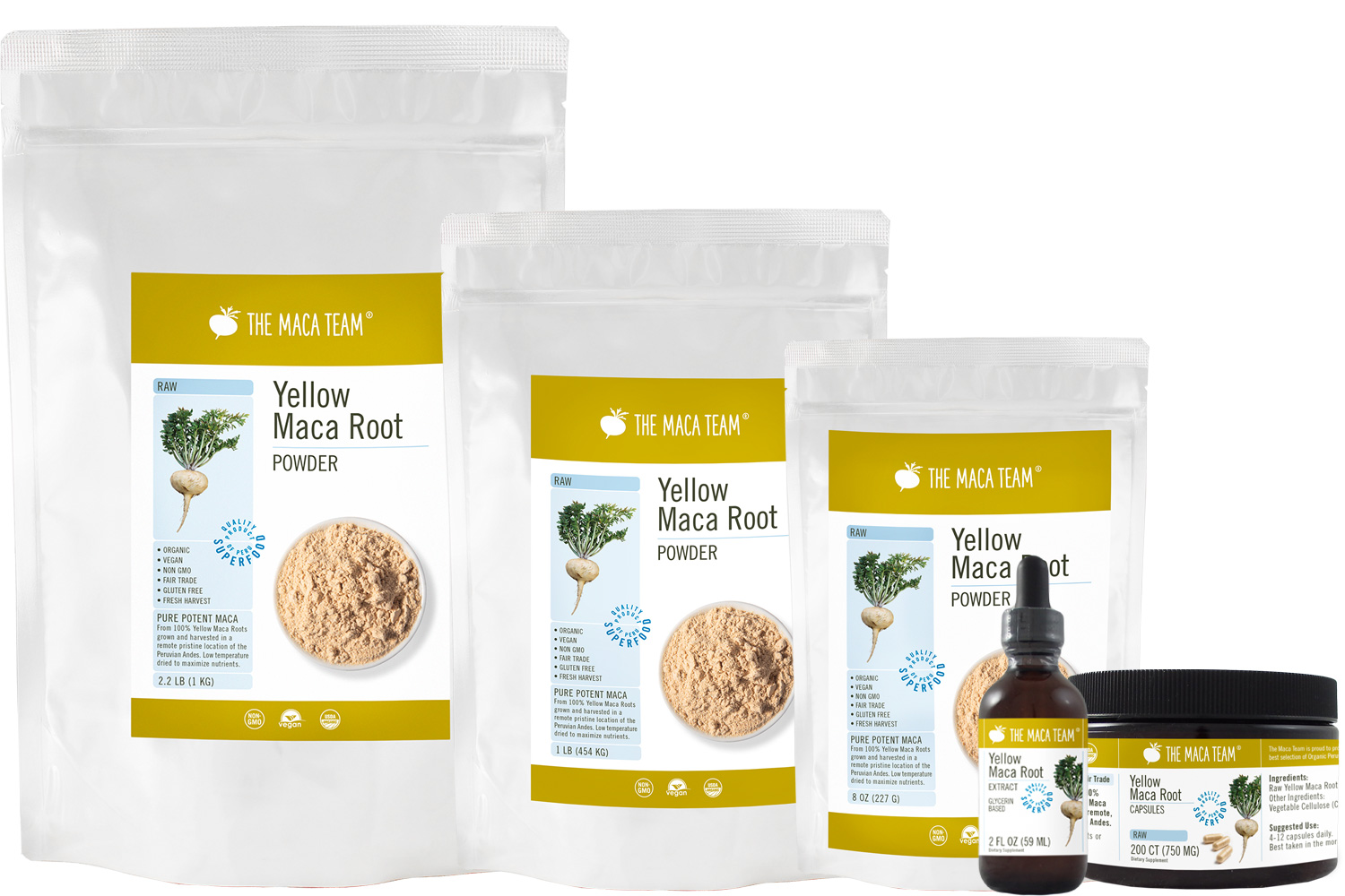 Raw Yellow Maca Products From The Maca Team