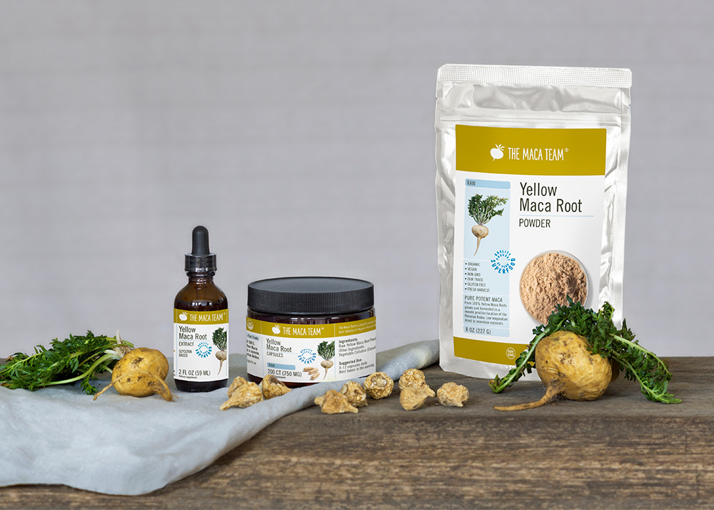 Raw Yellow maca root products