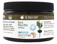 Shop Raw Organic Black Maca Capsules at TheMacaTeam.com