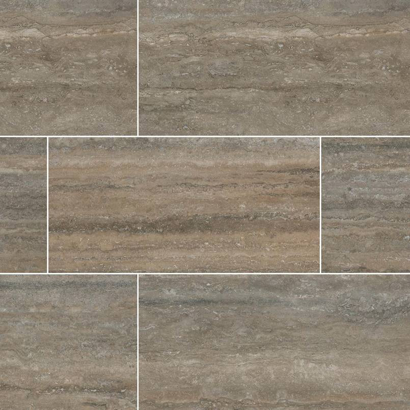 MS International Veneto Series: 2x4 Noce Polished Porcelain Tile  NVENNOC2X4P-N