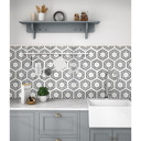MS International Specialty Shapes Wall Series: Georama Nero Pattern Polished Marble Mosaic Tile SMOT-GEORAMA-NEROP