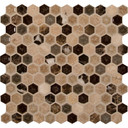 MS International Specialty Shapes Wall Series: Kensington 1x1 Hexagon 8mm Mosaic  Tile SMOT-SGLSGG-KENSINGTN8MM