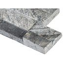 MS International Stacked Stone Series: Glacial Black 6X12X6 Split Face Corner Ledger Panel LPNLMGLABLK618COR