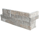 MS International Stacked Stone Series: Silver Travertine 6X12X6 Corner L Panel LPNLTSIL618COR