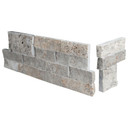 MS International Stacked Stone Series: Silver Travertine 6X12X6 Corner L Panel LPNLTSIL618COR