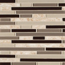 MS International Porcelain Glass Series: 6mm Amalfi Caf Interlocking Pattern Wall Tile P-SMOT-SGLSIL-AC6MM