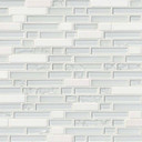 MS International Stone Glass Blend Series: Delano Blanco Mosaic Backsplash Wall Tile SMOT-SGLS-DELBLA6MM