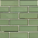 MS International Glass Series: 2x6x8mm Evergreen Beveled Subway Wall Tile SMOT-GLSST-EVEBEV8MM