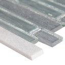 MS International Stone Glass Blend Series: 8mm Evita Ice Interlocking Wall Tile SMOT-SGLSIL-EVICE8MM