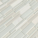 MS International Stone Glass Blend Series: 12x18x18mm Fantasia Blanco Interlocking Pattern Wall Tile SMOT-SGLSIL-FANBLA8MM