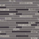 MS International Stone Glass Blend Series: 4mm Lorena Grigio Interlocking Mosaic Wall Tile SMOT-SGLSIL-LORGRI4MM