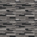 MS International Porcelain Glass Series: Metro Gris Blend Interlocking Wall Tile SMOT-SGLSIL-METGRI8MM